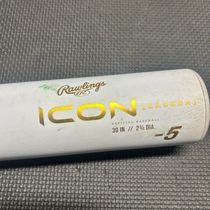 2024 Rawlings Icon Composite USSSA Certified Bat (-5) 25 oz 30" (Used)