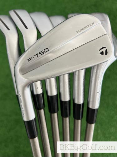 LH Taylormade P790 23 Forged Iron Set 5-A / SteelFiber i70 Regular Graphite