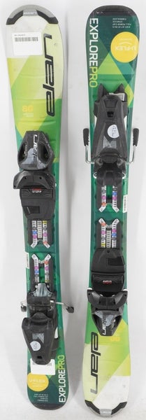 Elan Explore Pro U - Flex Kids Skis with Bindings - 80 cm Used
