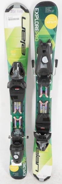 Elan Explore Pro U - Flex Kids Skis with Bindings - 80 cm Used