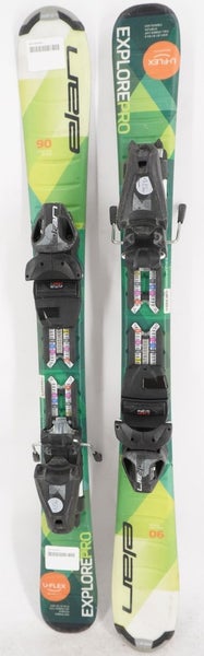 Elan Explore Pro U - Flex Kids Skis with Bindings - 90 cm Used