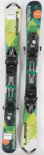 Elan Explore Pro U - Flex Kids Skis with Bindings - 90 cm Used