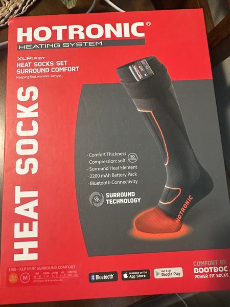 Black Adult Unisex Medium Hotronic Socks