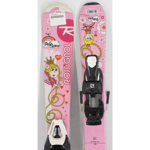 ROSSIGNOL Princess 100㎝ Rossignol Princess Kids Skis with Bindings - 100 cm Used