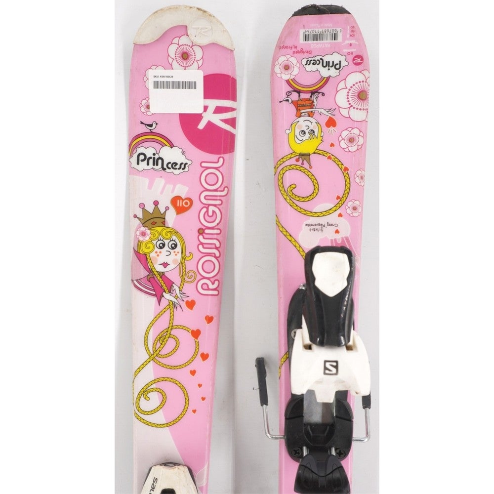 ROSSIGNOL Princess 100㎝ Rossignol Princess Kids Skis with Bindings - 110 cm Used