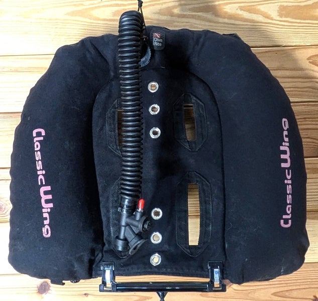 Dive Rite Classic Doubles Tank Wing Scuba BC BCD 60 pound Lift Capacity Black