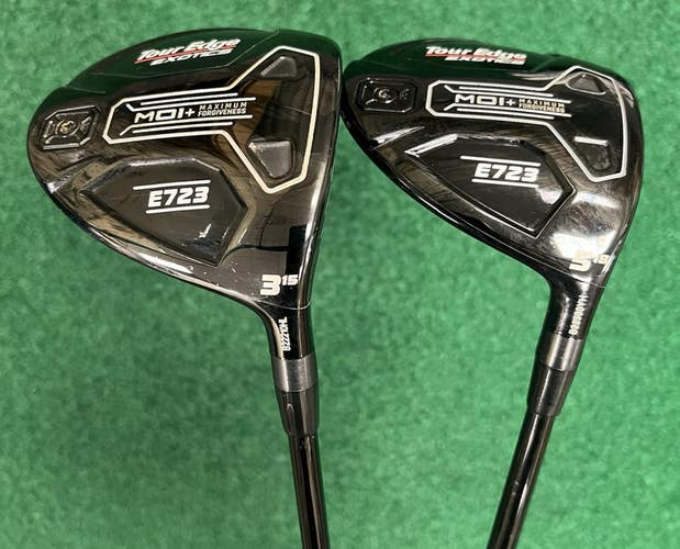 Tour Edge Exotics E723 3&5 Fairway Wood Set MRH Stiff Flex Tensei Blue Graphite
