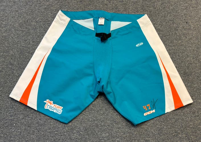 Teal Large Pant Shell Pro Stock (Used) Flint Firebirds, Flint Tropics Night