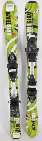 Axis Team Synflex Kids Skis with Bindings - 100 cm Used