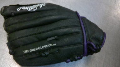 Used Rawlings HIGHLIGHT SERIES BB/SB Glove RH Throw Black 12 1/2" 11339-S000194509