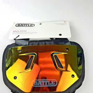 Battle Sports Prism Chrome Protective Football Back Plate - Red/Orange
