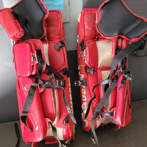 Used Intermediate Vaughn V4 7250 Goalie Leg Pads 28"