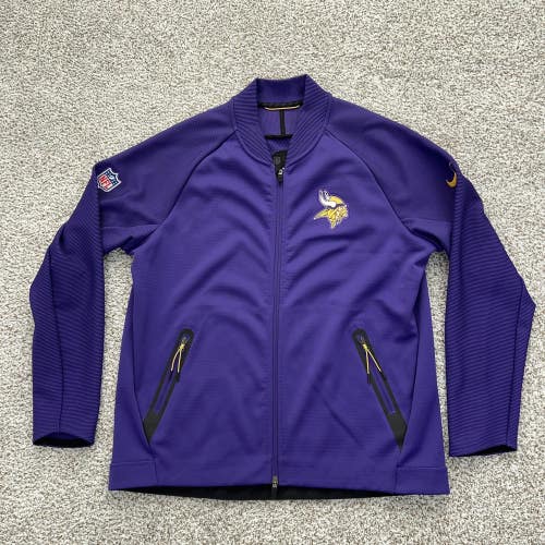 Minnesota Vikings Jacket Mens XL NFL Football Nike Dri Fit Onfield Apparel Sport