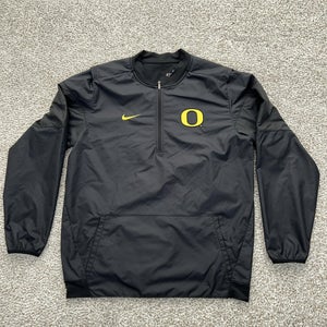 Oregon Ducks Jacket Mens Large Black NCAA Football Storm Fit Pullover Nike Top