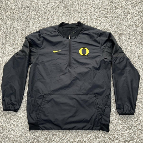 Oregon Ducks Jacket Mens Large Black NCAA Football Storm Fit Pullover Nike Top