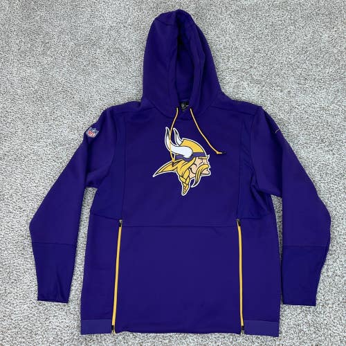 Minnesota Vikings Hoodie Mens Large NFL Football Nike OnField Pullover Sports