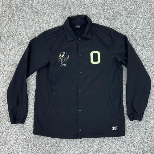 Jordan Jacket Mens Medium Black 20th Anniversary Air Jordan 11 Space Jam Snap