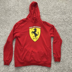 Puma Ferrari Hoodie Mens XL Scuderia SF Pullover Sweatshirt F1 Racing Sports