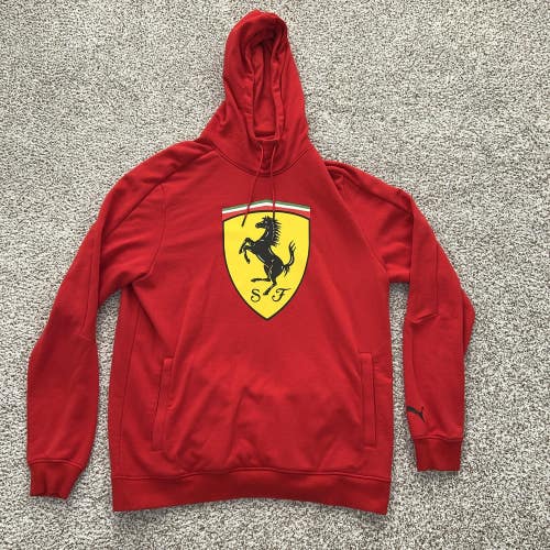 Puma Ferrari Hoodie Mens XL Scuderia SF Pullover Sweatshirt F1 Racing Sports