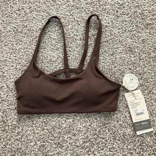 Vuori Bra Womens XS Yosemite Chocolate Brown Strappy Athletic Sports Workout