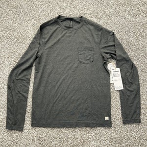 Vuori Shirt Mens Small Gray Long Sleeve Tradewind Performance Stretch Activewear