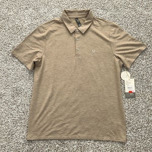 Vuori Polo Shirt Mens Small Performance Knit Twill Golf Preppy Logo Sports Top