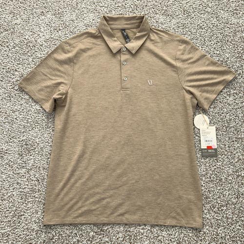 Vuori Polo Shirt Mens Small Performance Knit Twill Golf Preppy Logo Sports Top