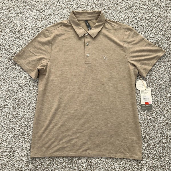 Vuori Polo Shirt Mens Small Performance Knit Twill Golf Preppy Logo Sports Top