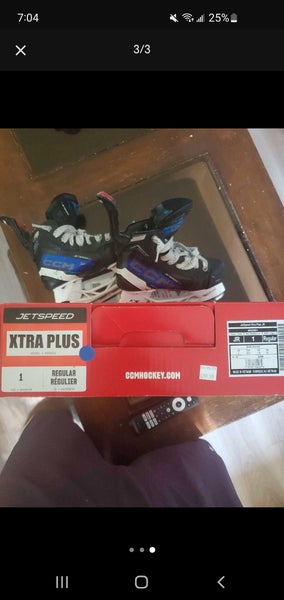 CCM Jetspeed XTRA PLUS Hockey Skates Regular Width Size 1 (Used)