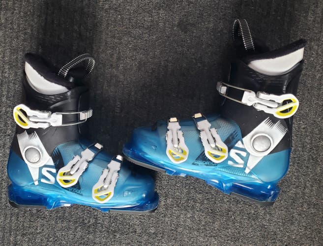 KIDS Salomon T3 Ski Boots BLUE ( YOUTH 5-5.5)23.5 *USED* NEW SOLES