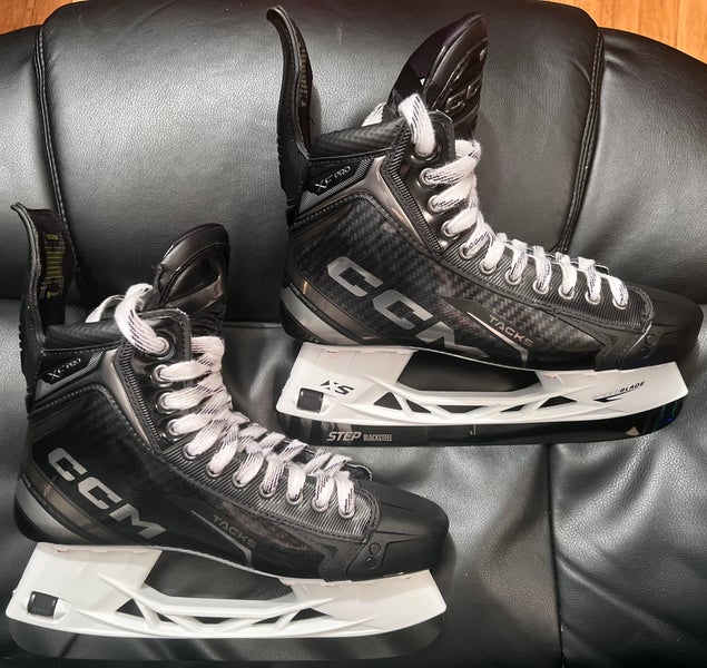 Lightly Used CCM Tacks XF Pro Hockey Skates Size 9.5 Regular Width with Step Black Steel