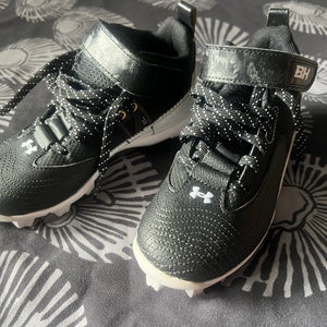 Black Unisex 13K (Little Kids) Youth Under Armour Molded Cleats Cleats (New)