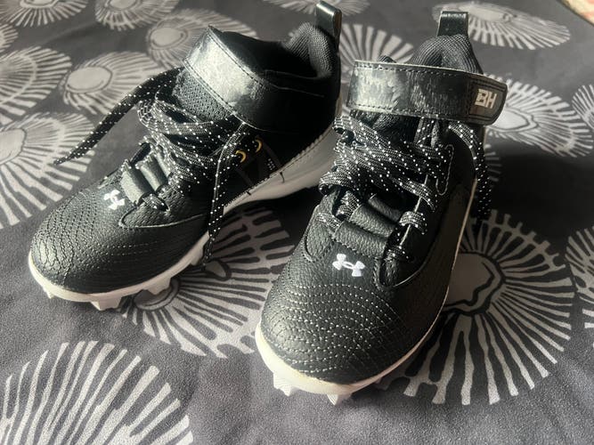 Black Unisex 13K (Little Kids) Youth Under Armour Molded Cleats Cleats (New)