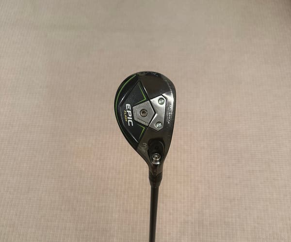 Men's 2019 Callaway Epic Flash Right Handed Hybrid Stiff Flex 3H (Used)