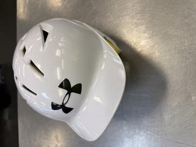 Used Under Armour BH2110 Batting Helmet No Mask White SM 11339-S000193303