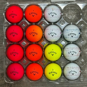 15 Callaway Supersoft Golf Balls - Colored and Splatter 360, 5A MINT CONDITION