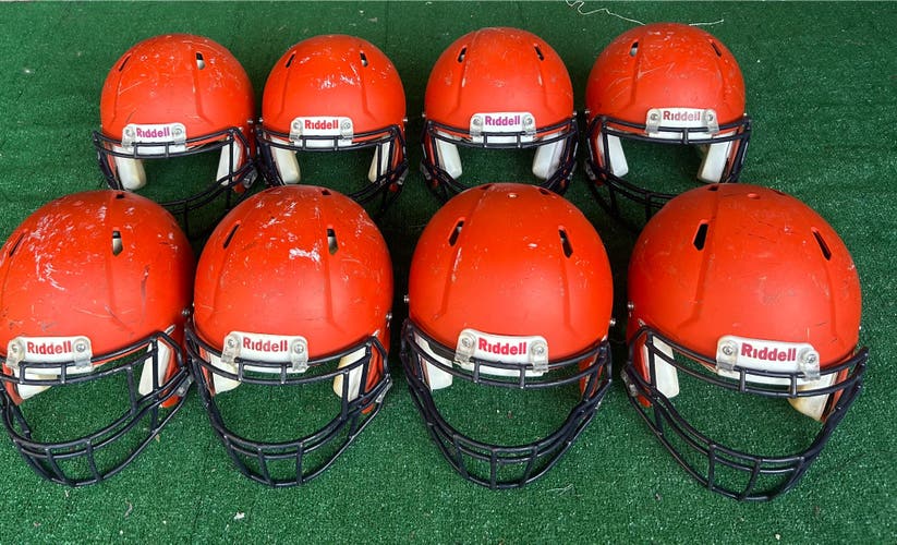 Bundle 8 Helmets Riddell Speed Football Adult 4M, 4Large
