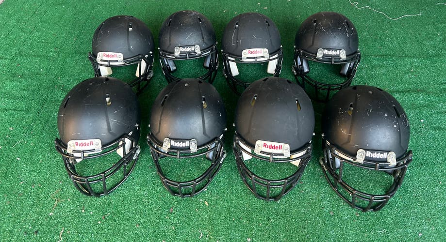 Bundle 8 Helmets Riddell Speed Football Adult 4M, 4Large