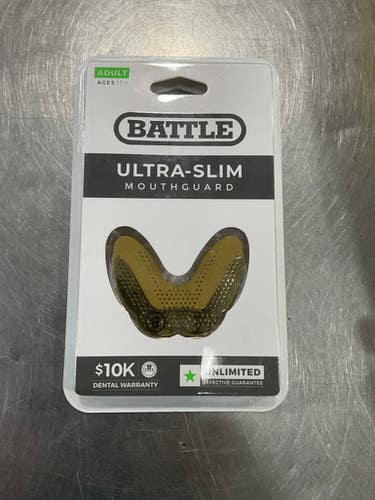 Used Battle Sports ULTRA-SLIM MOUTH GUARD Football Accessory Gold 11614-S000221177