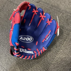 Used Wilson A200 TBALL BB/SB Glove RH Throw Royal Blue 10" 11614-S000220727