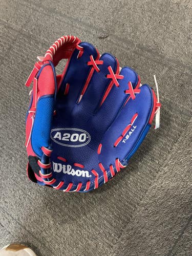 Used Wilson A200 TBALL BB/SB Glove RH Throw Royal Blue 10" 11614-S000220727