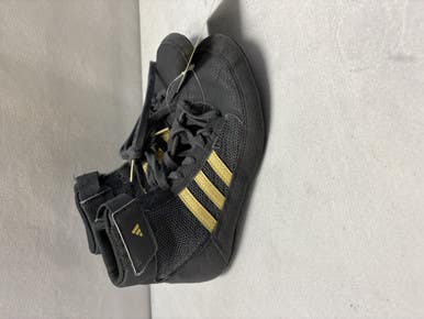 Used Adidas Wrestling Shoes Black Junior 04.5 11490-S000265831