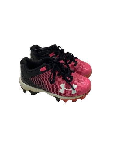 Used Under Armour PINK AND BLACK CLEAT BB/SB Cleats Pink Youth 08.0 11347-S000255540