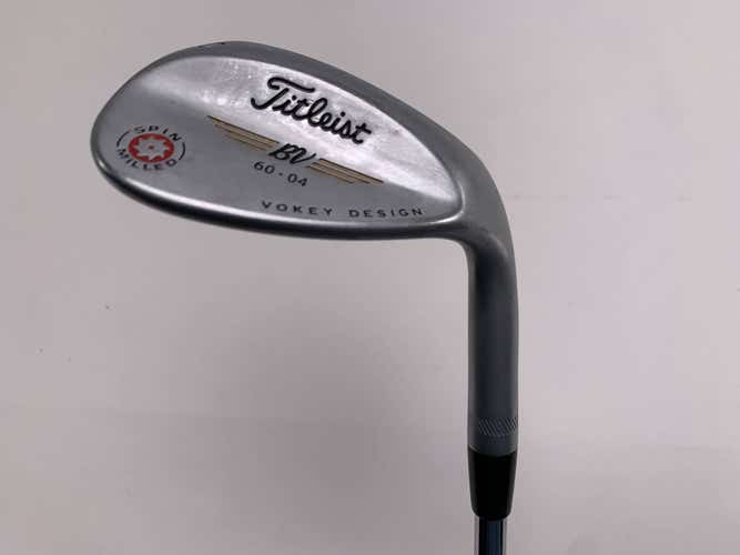 Titleist Vokey Spin Milled CC Chrome Lob Wedge LW 60* 4 Wedge Steel Mens RH