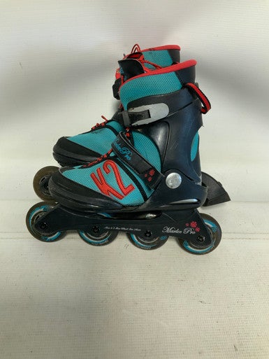 Used K2 MARLEE PRO 4-8 Senior Rec Fitness Skates Teal Adjustable 11823-S000034298