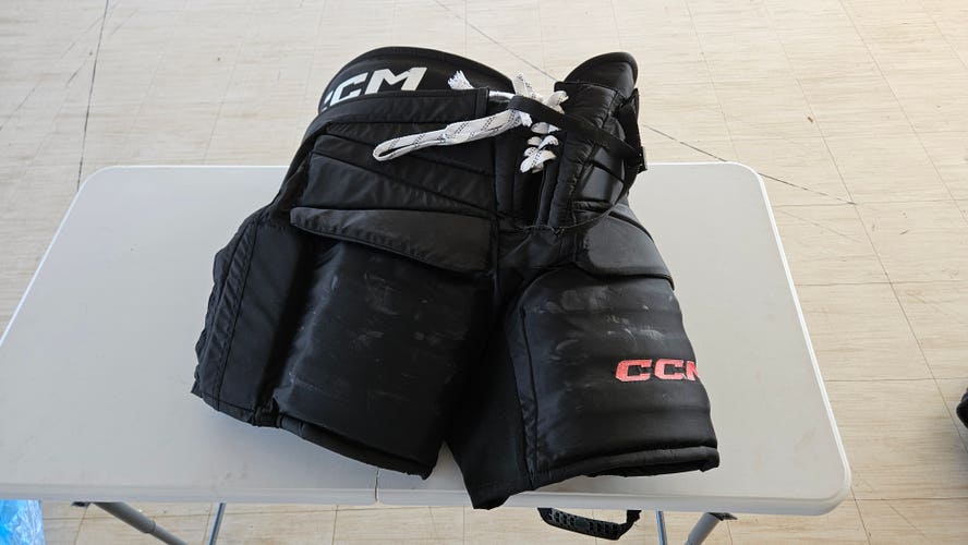 Senior Black XL CCM HPG12A Hockey Goalie Pants Pro Stock (Used)