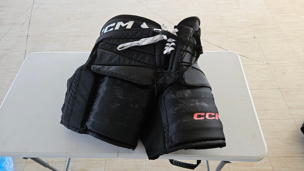 Senior Black XL CCM HPG12A Hockey Goalie Pants Pro Stock (Used)