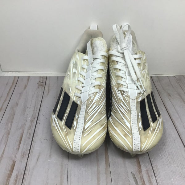 Adidas Men’s Adizero Football Cleats White Black Low Top Size 8.5 (Used)