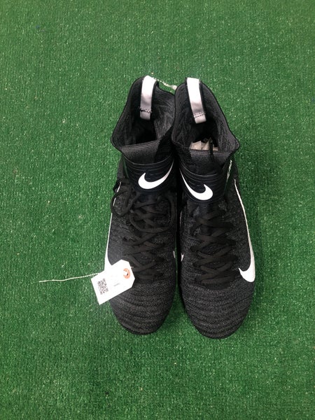 Black Men's Size M 12.0 (W 13.0) Adult Nike Alpha Menace 2 Elite Flyknit High Top Cleats Molded Clea