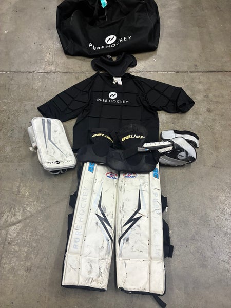 White Youth Pure Hockey Goalie Full Set Regular (Used)